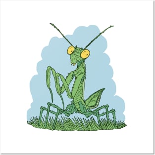 Praying Mantis Funny Insect Lover Posters and Art